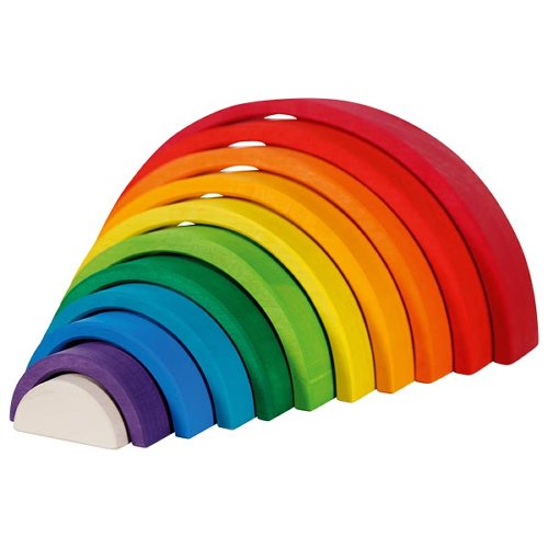 Goki - 11 delige houten regenboog