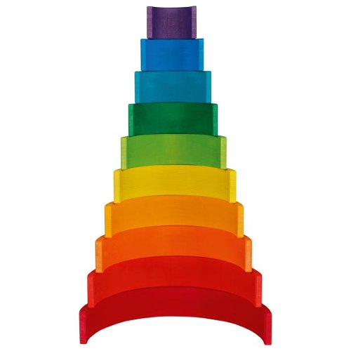 Goki - 11 delige houten regenboog