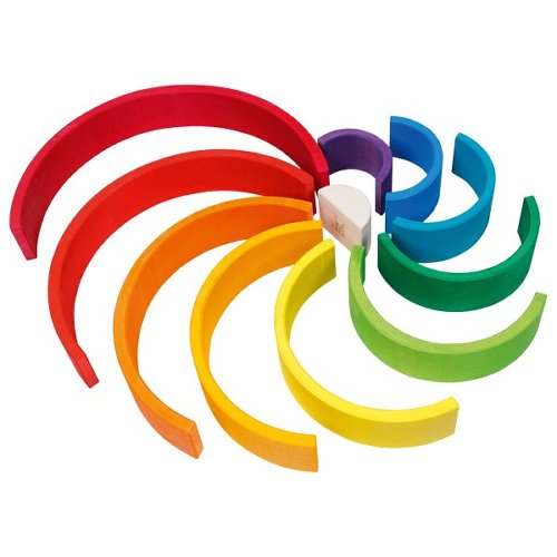 Goki - 11 delige houten regenboog