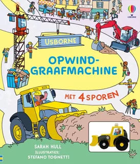 Kartonboek: Opwindgraafmachine 3+