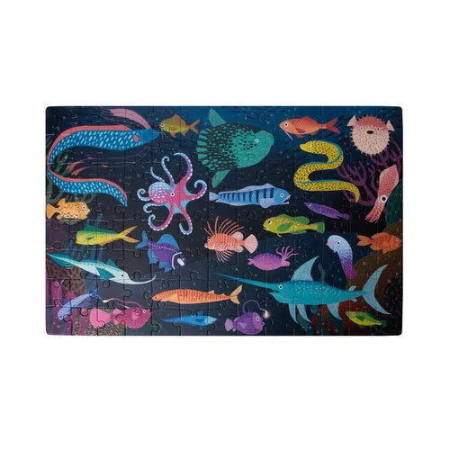 APLI - Oceaan Puzzel Glow in the Dark 104-delig + poster