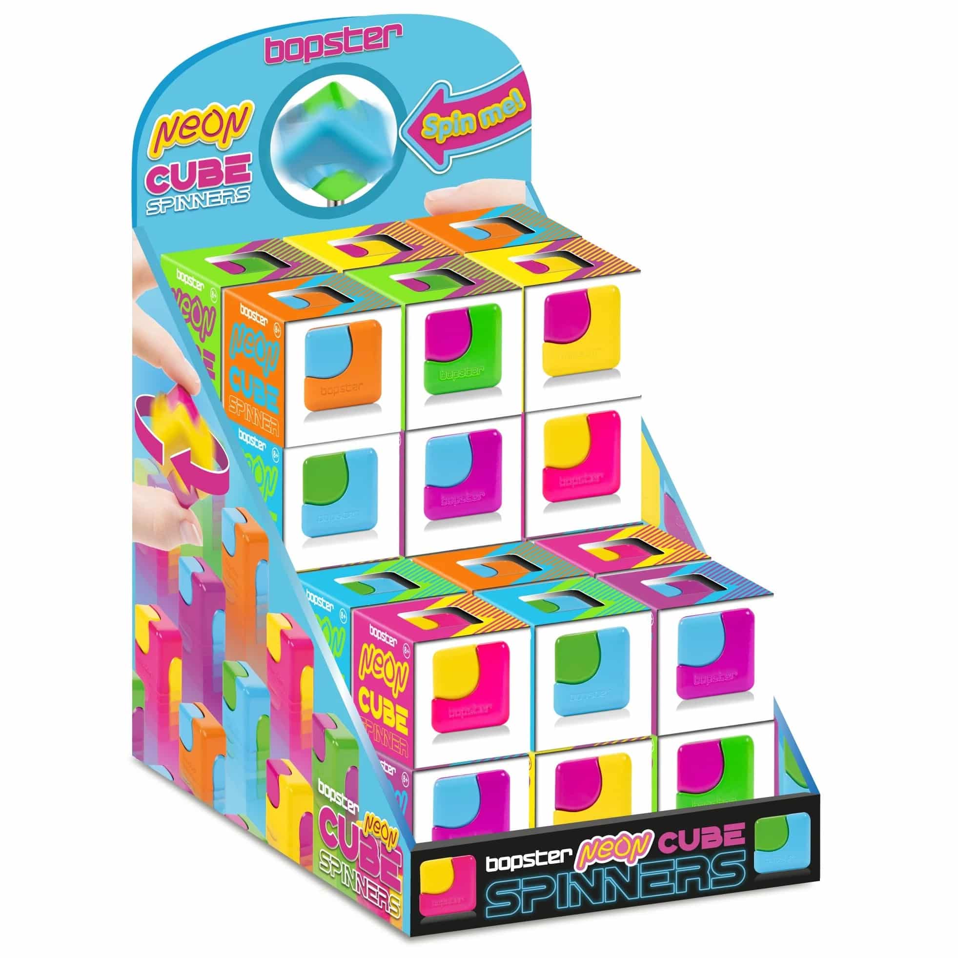 Metalen Bopster Cube Spinner NEON