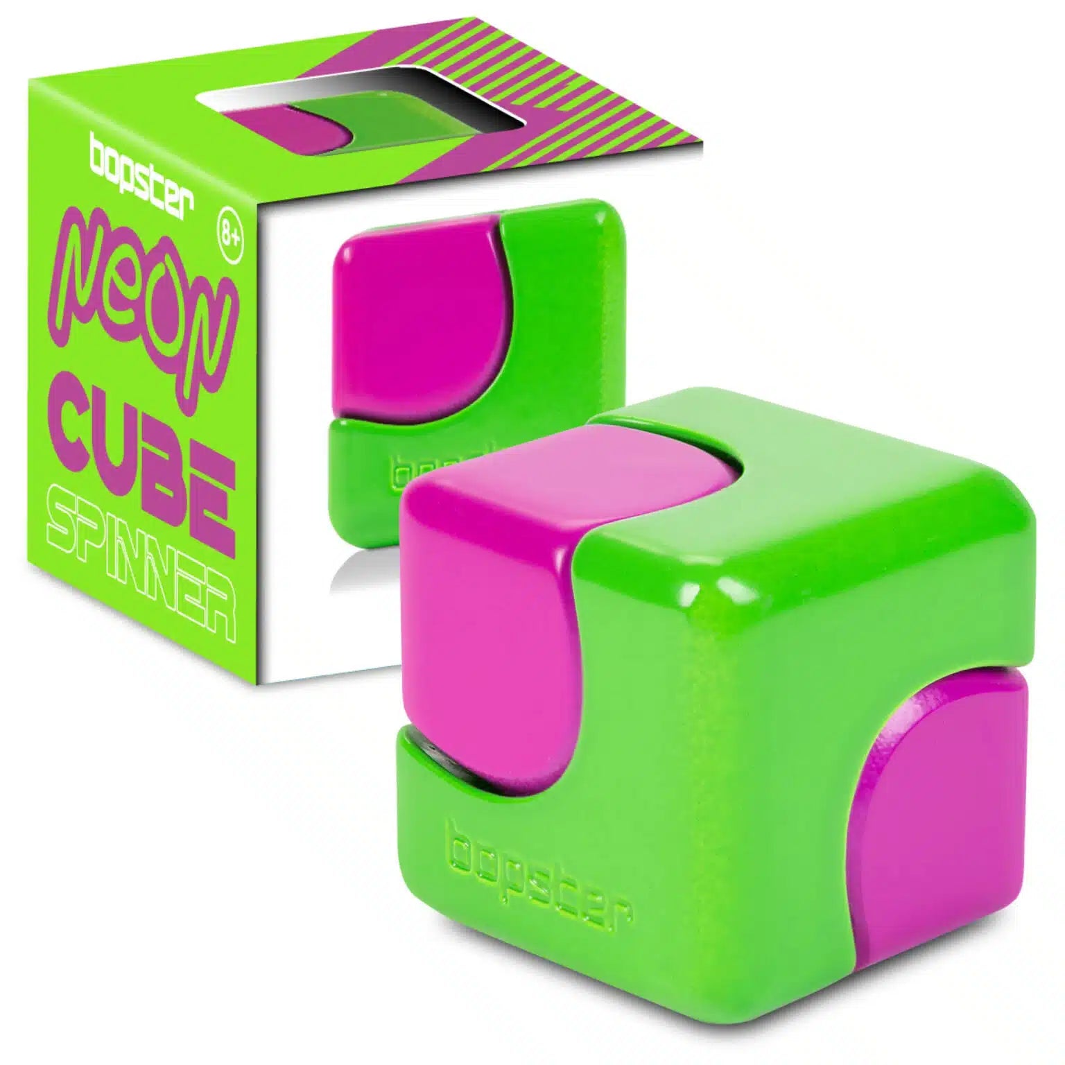Metalen Bopster Cube Spinner NEON