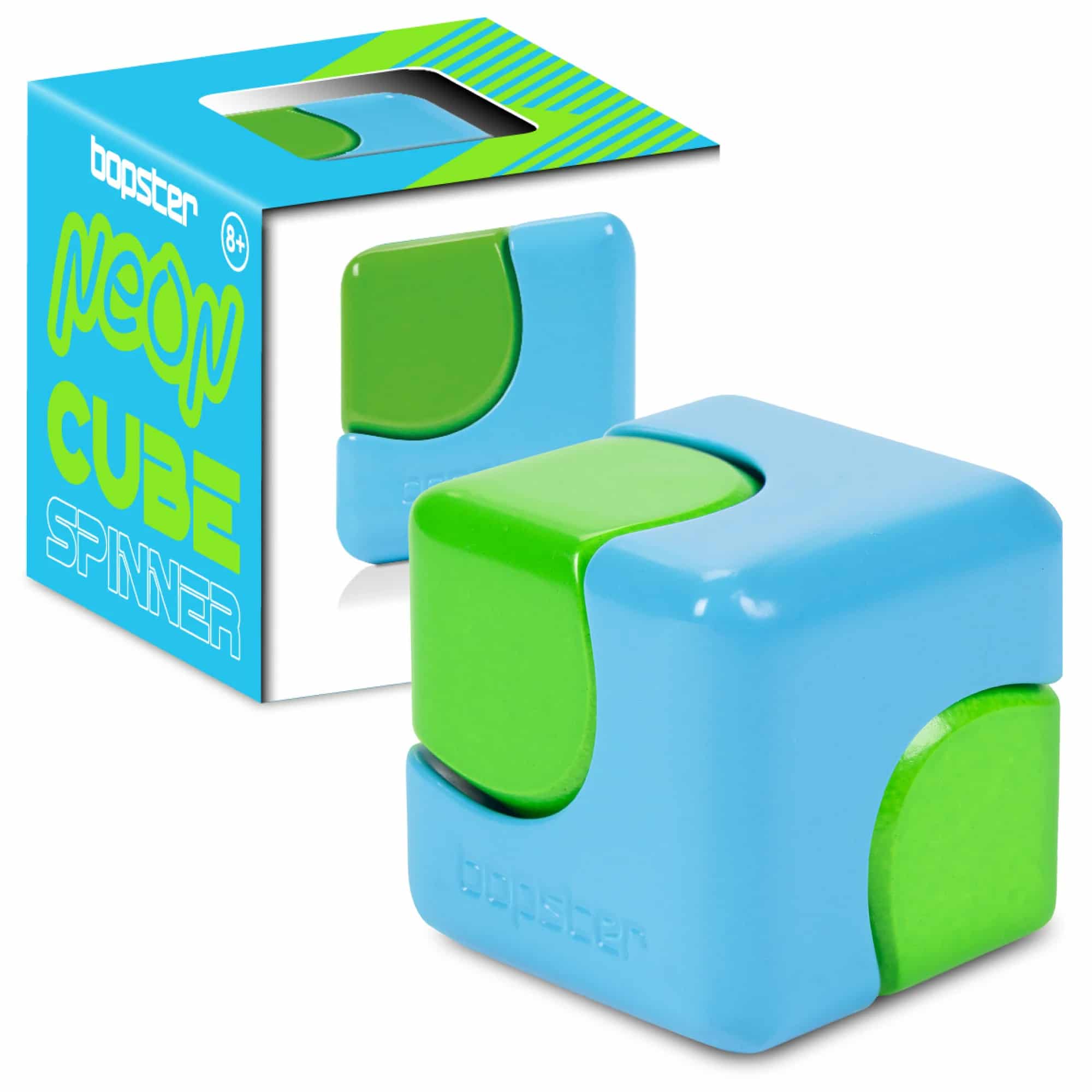 Metalen Bopster Cube Spinner NEON