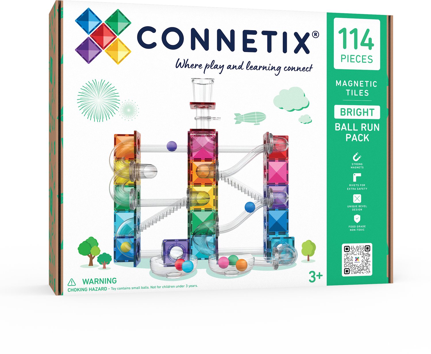 Connetix Ball Run Bright Pack 114 pc