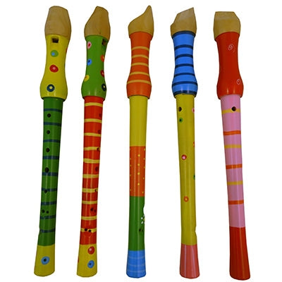 Houten Blokfluit pastel - 33 cm