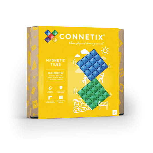 Connetix Basisplaten Blauw/Groen 2 stuks