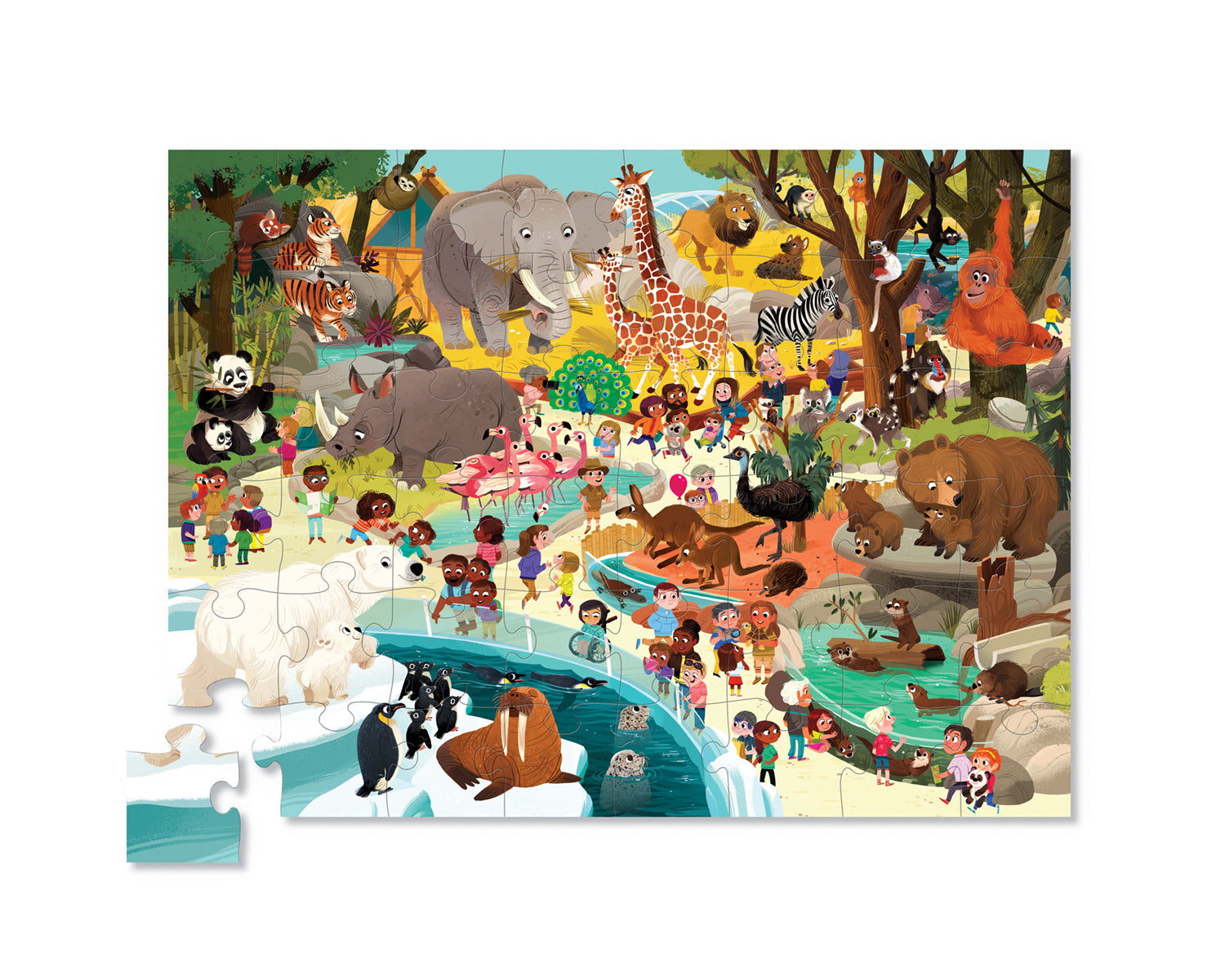 Crocodile Creek Dagje in de dierentuin Puzzel van 48 stukjes