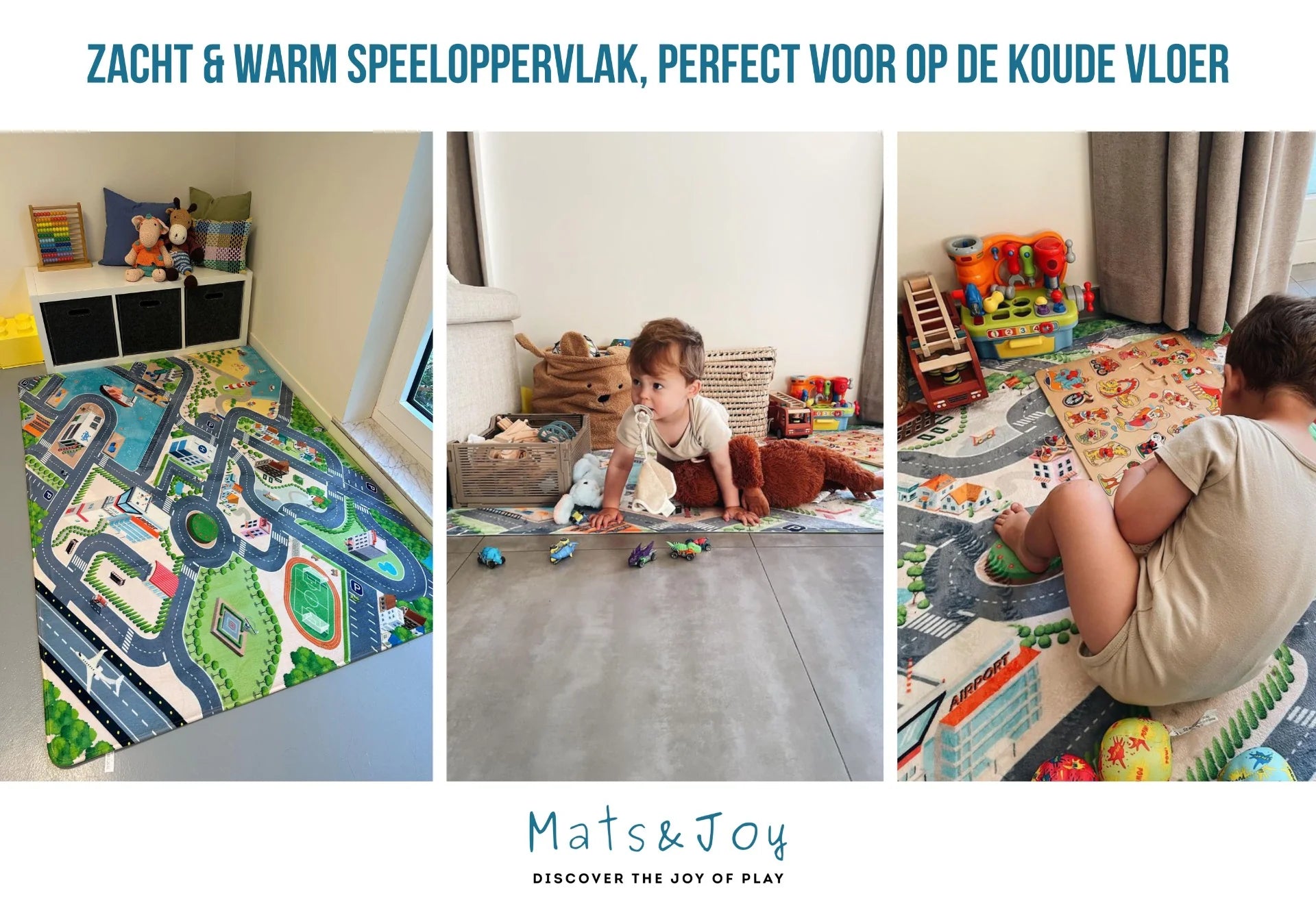 Mats & Joy Speelkleed - Thema City Auto (130x180cm) ALLEEN IN DE WINKEL