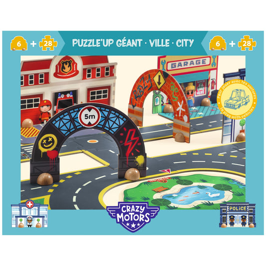 Djeco Vloerpuzzel Puzzl'Up City-Giant - 33 stukjes (DJ05499)