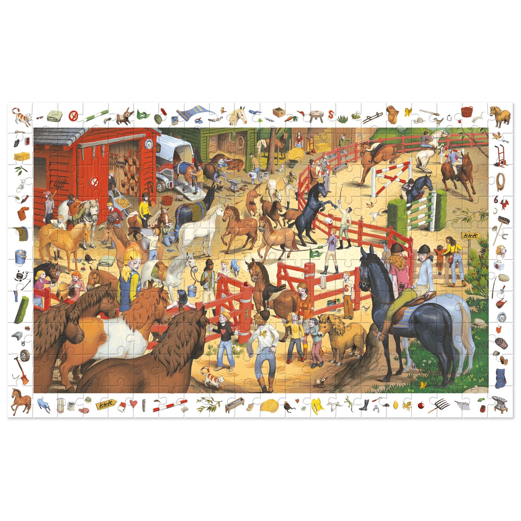 Djeco Observatie puzzel Paarden - 200 stukjes (DJ07454)
