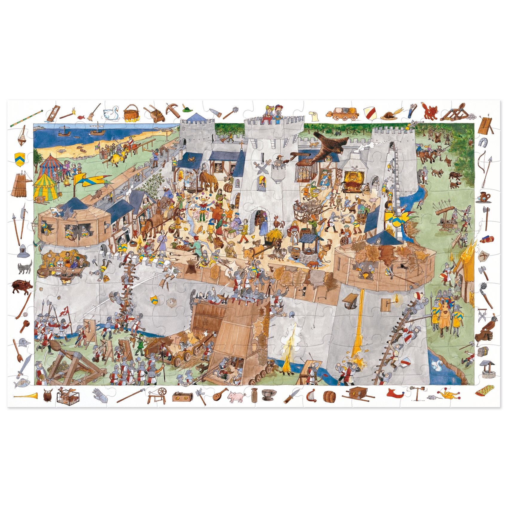 Djeco Observatie puzzel Ridders - 100 stukjes (DJ07503)