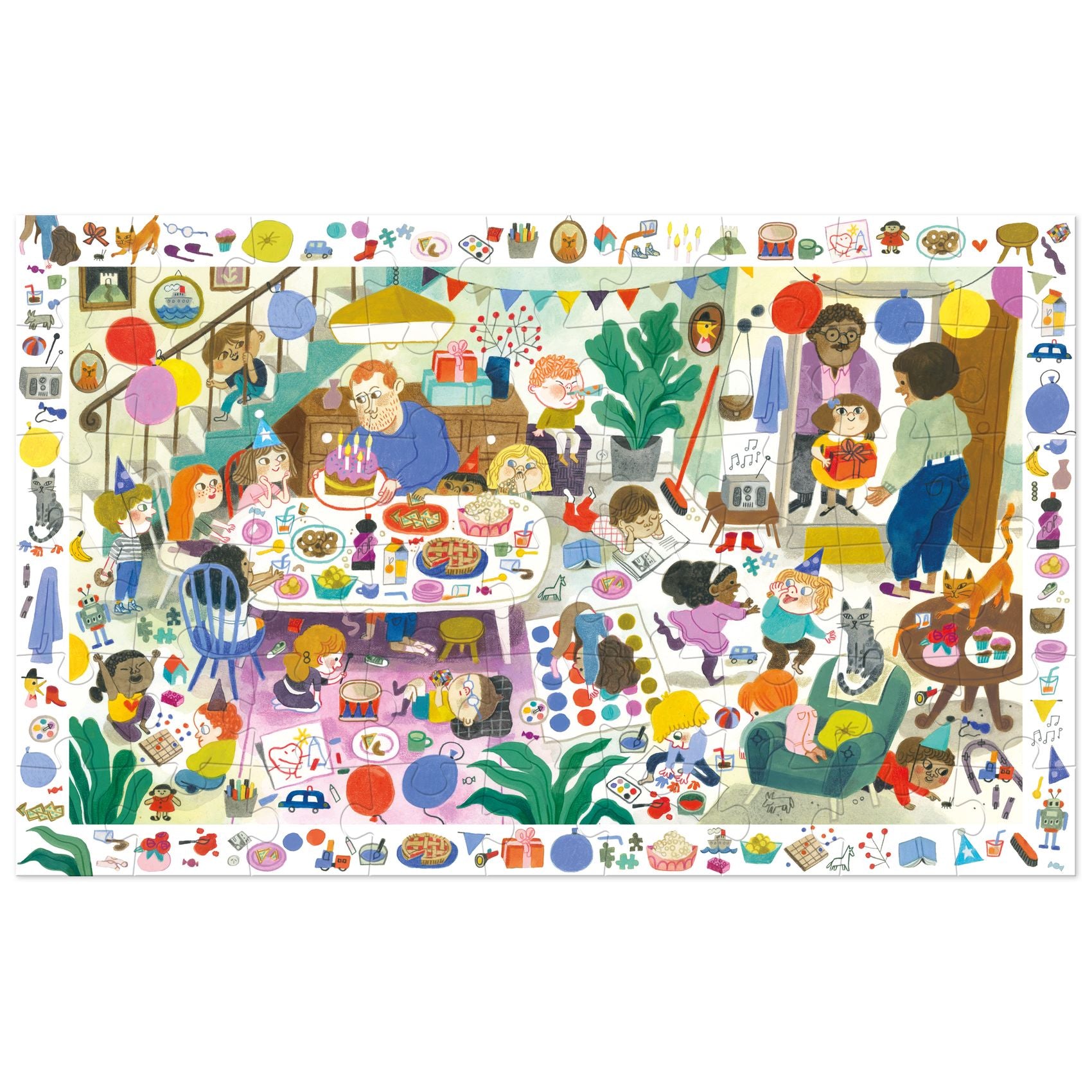 Djeco Observatie puzzel Het verjaardagsfeest - 54 stukjes (DJ07566)