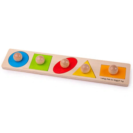 BigJigs Mijn Eerste Puzzel houten knop Vormen