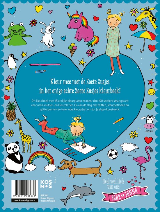 De Zoete Zusjes kleurboek met meer dan 100 stickers
