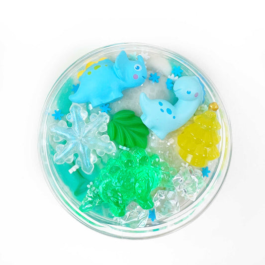 Invitation to Imagine – Speelklei surprise pot, dino’s in the snow