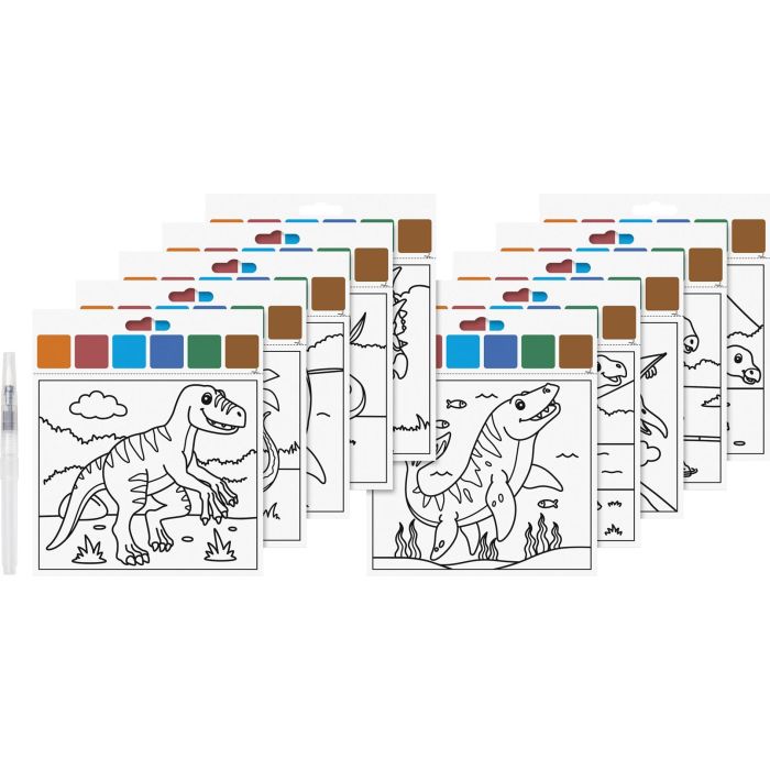 Schilderen met waterpen Dino