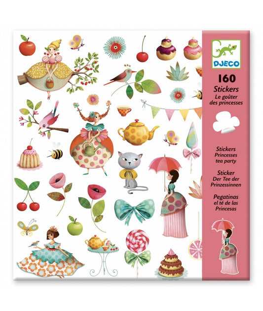 Djeco Stickers Prinsessen Theekransje 160 stuks