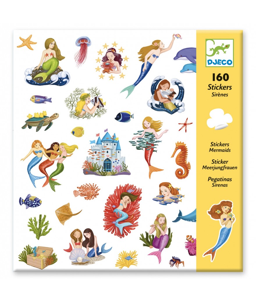 Djeco Stickers Zeemeerminnen - 160 stuks