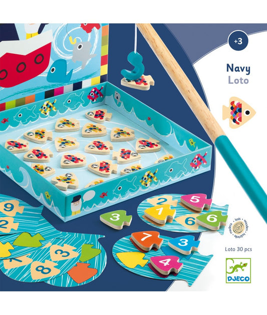 Djeco 'Navy Loto' / magnetisch visspel - bingo > 3 jaar