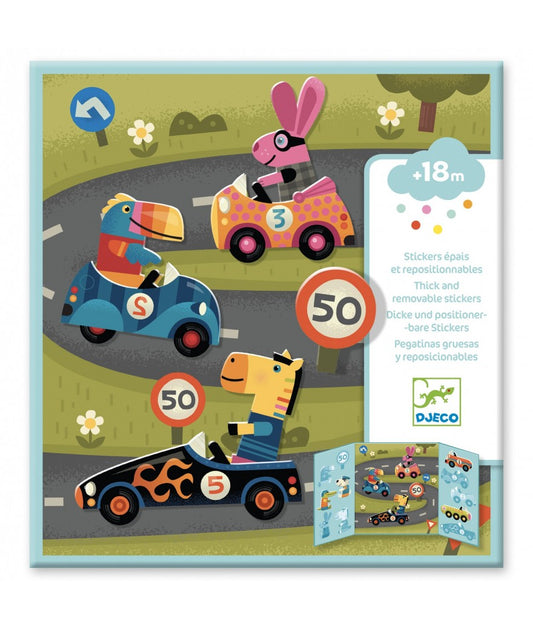 Djeco herbruikbare stickers - Auto's