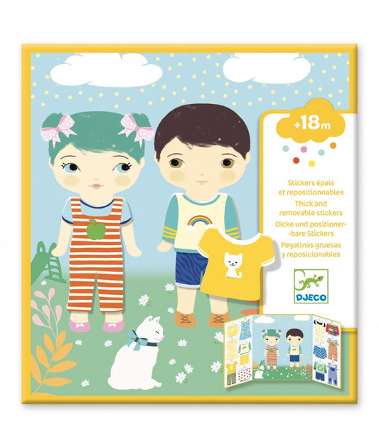 Djeco herbruikbare stickers - Kleding