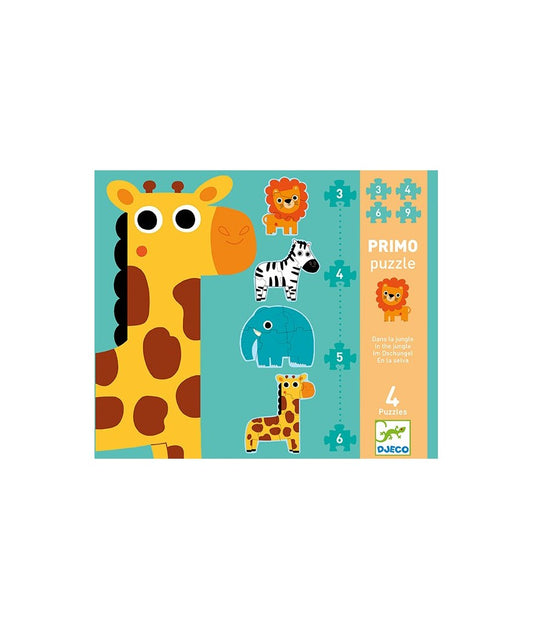 Djeco puzzel 4 jungledieren > 2 jaar