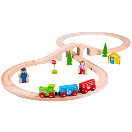 BigJigs - acht figuur treinset