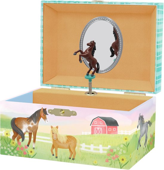 Giggle & Honey: Muziekdoos Juwelen HORSE, melodie Home on the Range
