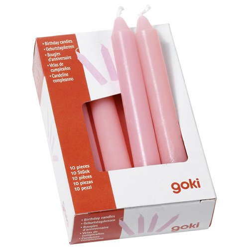 Goki Verjaardagskaarsjes Roze - 10 stuks