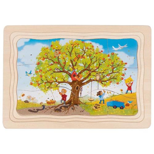 Goki dubbellaagsepuzzel Mijn appelboom - 47 stuks