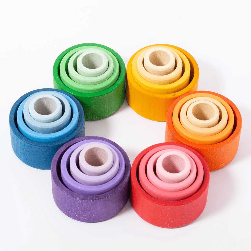Grapat 24 houten stapelbakjes 20-215