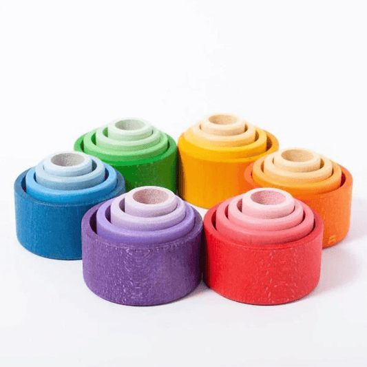 Grapat 24 houten stapelbakjes 20-215