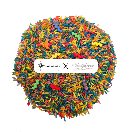 Grennn speelrijst 'wave' regenboog 750 gram