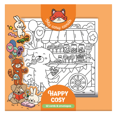 Happy Cosy - kaartenbox 12 kaarten