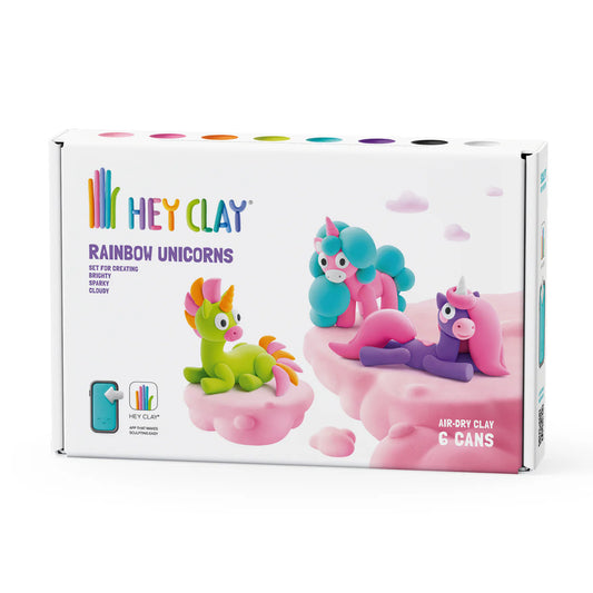 Hey Clay - Rainbow Unicorns 6 cans (Brighty, Sparky & Cloudy)