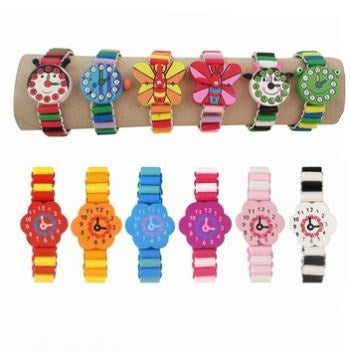 Houten kinderhorloge