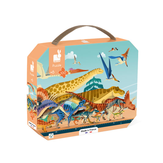 Janod Dino – Puzzel Panorama Dino 100 stukjes