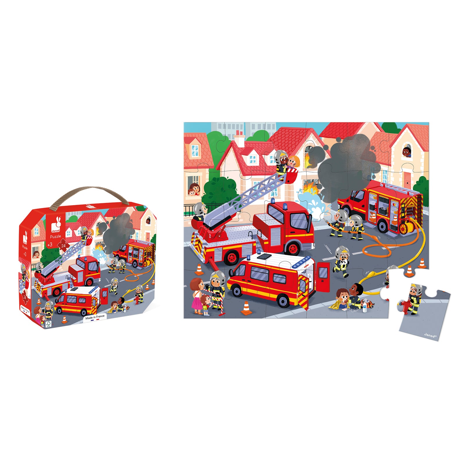 Janod Puzzel – De Brandweer 24 stukjes