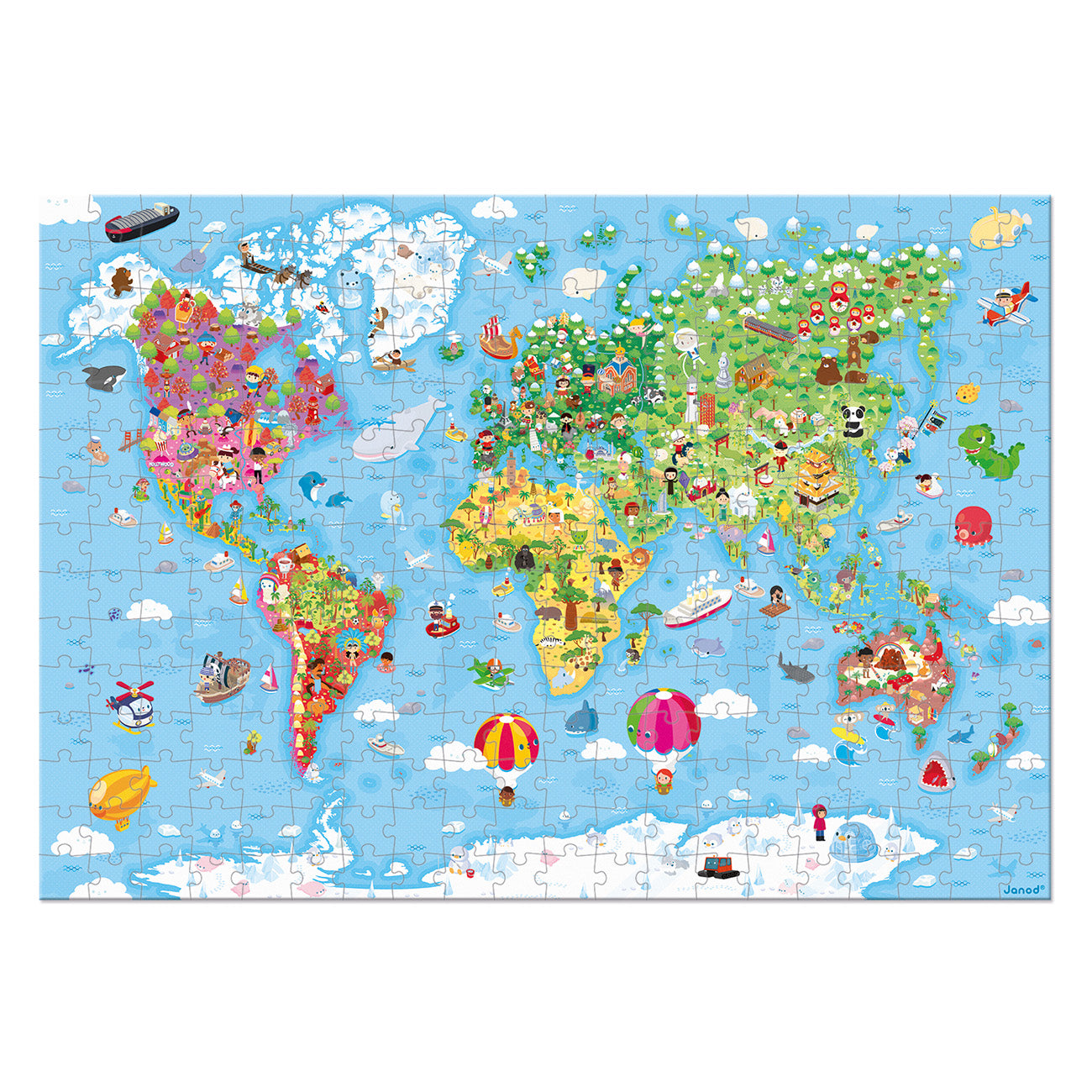 Janod Puzzel – Wereld Giant 300 stukjes