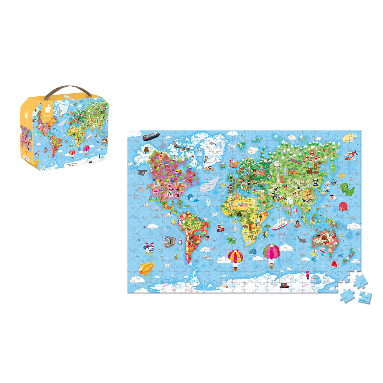 Janod Puzzel – Wereld Giant 300 stukjes