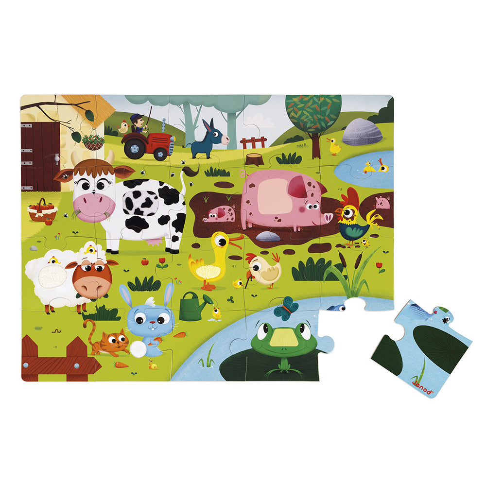 Janod Voelpuzzel – Boerderijdieren 20 stukjes