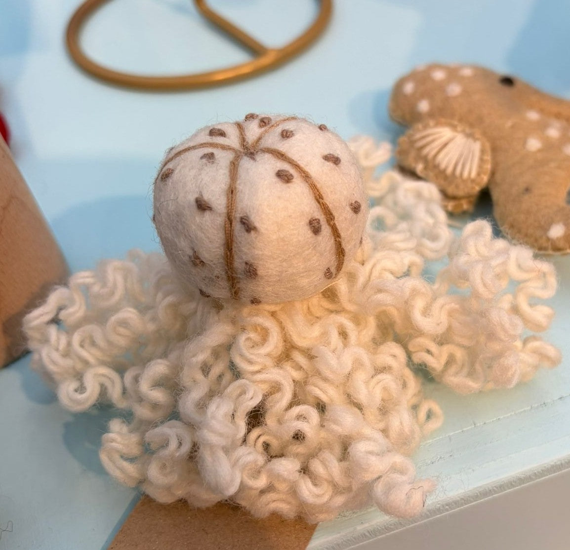 Sjaal met Verhaal Vingerpopje Sealife Jellyfish ( perfect voor de seizoenstafel!)