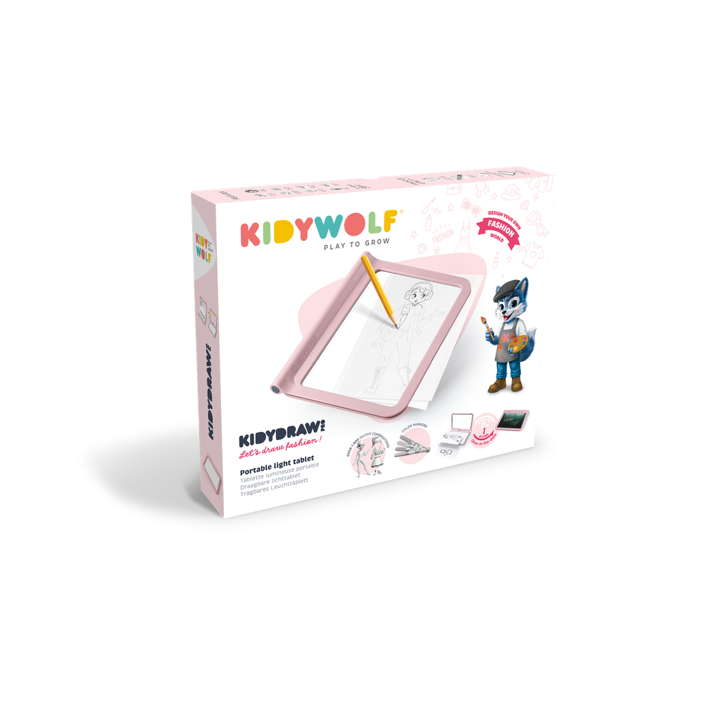 Kidywolf Kidydraw PRO mobiele en lichtgevende tablet - roze