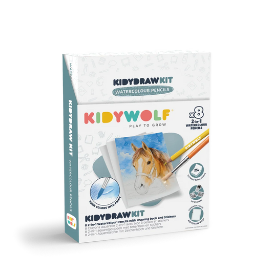 KidyWolf Tekenset Kidydraw Kit - Aquarel