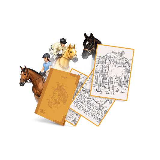 KidyWolf KIDYDRAW PAD Refill pack “Horses” > 8 jaar