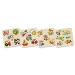 Goki insteekpuzzel met knop 5 stuks