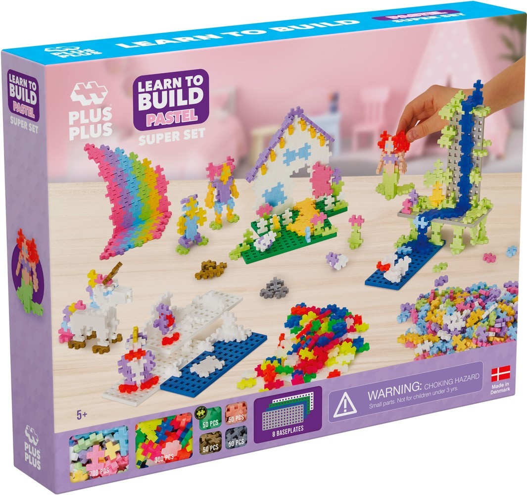 Plus-Plus Learn to Build pastel - 1200 stuks (3812)