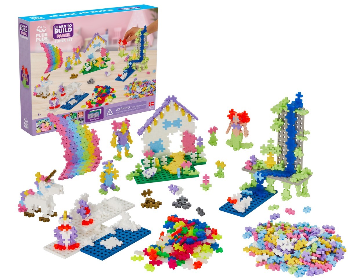 Plus-Plus Learn to Build pastel - 1200 stuks (3812)