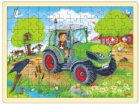 Goki legpuzzel Tractor - 96 stukjes